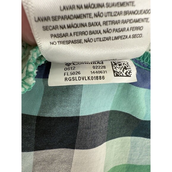 Columbia Super Bonehead PFG Dress MEDIUM Plaid Sleeveless 1/2 Button Down - Picture 16 of 16